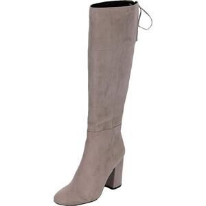 Kenneth Cole Women's Women's Corie Lace Up Knee High Boot, Concrete, 6
